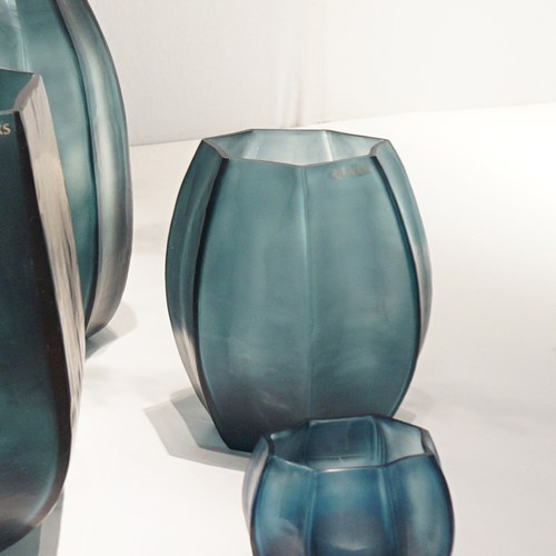 德國Guaxs玻璃花器 KOONAM系列 (洋藍、高16公分)
