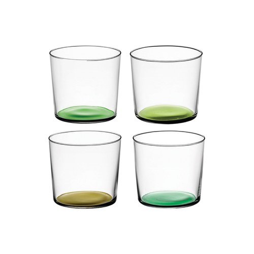英國LSA 清新底彩玻璃杯4入組 310ml (草綠色系)