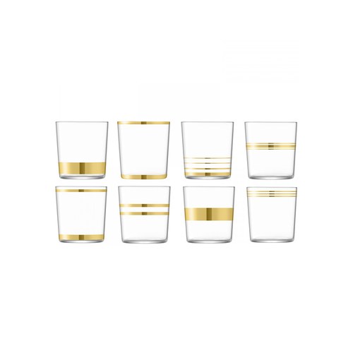 英國LSA 金絲系列威士忌杯8入組