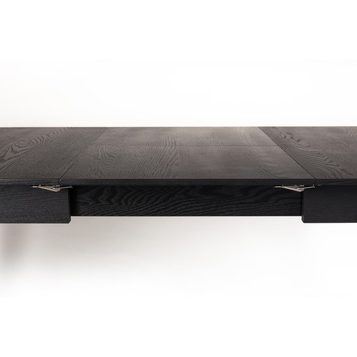 荷蘭Zuiver 簡約木作延伸餐桌 (黑、長120公分)