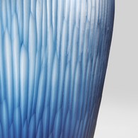 德國KARE 切割感霧藍玻璃花器 (高43公分)