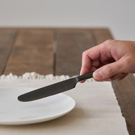 日本Aoyoshi 復古英倫餐刀 (黑、22.2公分)