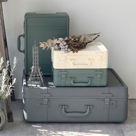 日本 八幡化成 復古行李收納箱 (L號、長 36.8 公分)