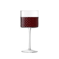 英國LSA 編織摺紋紅酒高腳杯2入組 (透明、320毫升)
