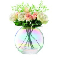 英國LSA 貝殼絢彩球形花瓶 (高11公分)