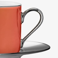 英國LSA 宮殿亮釉咖啡杯盤 (南瓜橘、250毫升)