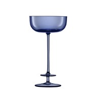 英國LSA 威尼斯派對 香檳高腳碟2入組 (午夜藍、210毫升)