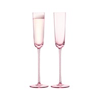英國LSA 威尼斯派對 螺旋紋香檳杯2入組 (粉色、120毫升)-TH02