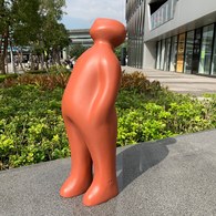 比利時Gardeco 經典觀賞者陶瓷雕塑 (酒紅色、高38cm)