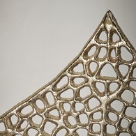 丹麥Lene Bjerre 葉片脈絡鋁製擺飾 (31x10公分)