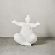 丹麥Lene Bjerre 相撲力士雕塑擺飾 (白、接納)