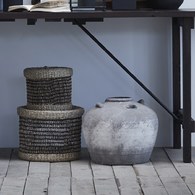 丹麥Lene Bjerre 水泥色復古花器 (直徑39公分)