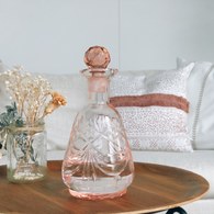 丹麥Nordal 手工切割透彩玻璃醒酒器 (小、玫瑰粉)