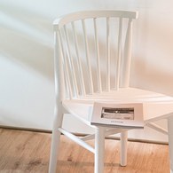 丹麥Sketch 鏤空椅背單椅 (白)