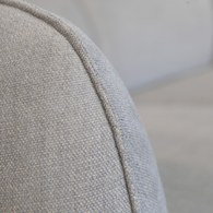 丹麥Sketch 柔軟線條布面2.5人沙發 (米灰)