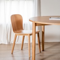 丹麥Sketch Puddle圓弧流線型單椅 (橡木)