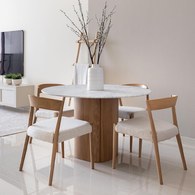 丹麥Sketch 塔拉大理石圓桌 (橡木、直徑125公分)
