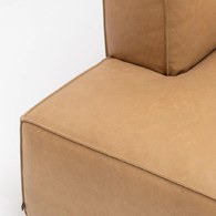 丹麥Sketch Baker積木皮革四人座沙發 (右向、焦糖)
