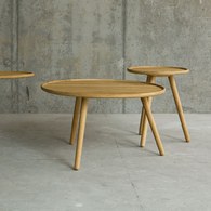 波蘭Sits 三腳支撐橡木圓形邊桌 (直徑80公分)