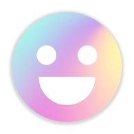 美國TwoPalms 幻彩笑臉Emoji圓形掛畫 (玻璃、58公分)