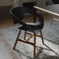 義大利HORM VAD設計款實木椅腳單椅(黑)