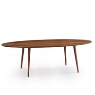 義大利OliverB EAGLE橢圓形實木餐桌 (核桃木)