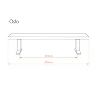 義大利OliverB 奧斯陸實木長凳 (長160公分)