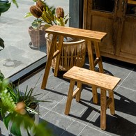 荷蘭RawMaterials 歐式休閒木椅凳 (長40公分)