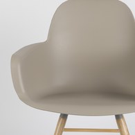 荷蘭Zuiver艾伯特簡約弧形扶手單椅(卡其)