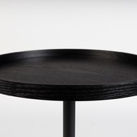 荷蘭Zuiver 黑木圓弧柱腳邊桌