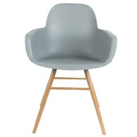 荷蘭Zuiver 艾伯特簡約弧形扶手椅 (淺灰)