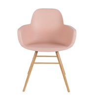 荷蘭Zuiver 艾伯特簡約弧形扶手椅 (淡粉)