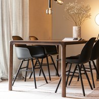 荷蘭Zuiver 倒角設計餐桌(胡桃木、長220公分)