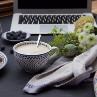 荷蘭FloraCastle 灰色點綴花紋茶巾
