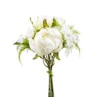 荷蘭Emerald人造花藝 白色繡球牡丹花束