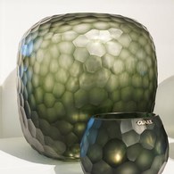 德國Guaxs玻璃花器 SOMBA系列 (墨綠、高26公分)