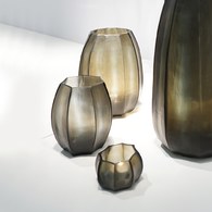 德國Guaxs玻璃花器 KOONAM系列 (煙燻灰、高16公分)