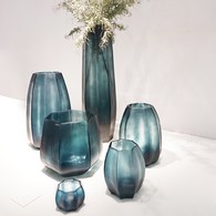 德國Guaxs玻璃花器 KOONAM系列 (洋藍、高40公分)