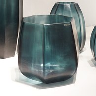 德國Guaxs玻璃花缽 KOONAM系列 (洋藍、高24公分)