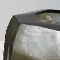 德國Guaxs玻璃花器 CUBISTIC系列 (煙燻灰、高27公分)