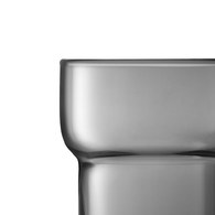 英國LSA 風格高低差玻璃杯2入組 (深灰、300毫升)