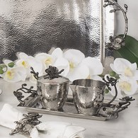 美國MichaelAram工藝飾品 黑蘭花系列長型托盤 (長30公分)