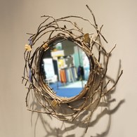 美國MichaelAram工藝飾品 銀杏蝴蝶系列圓鏡